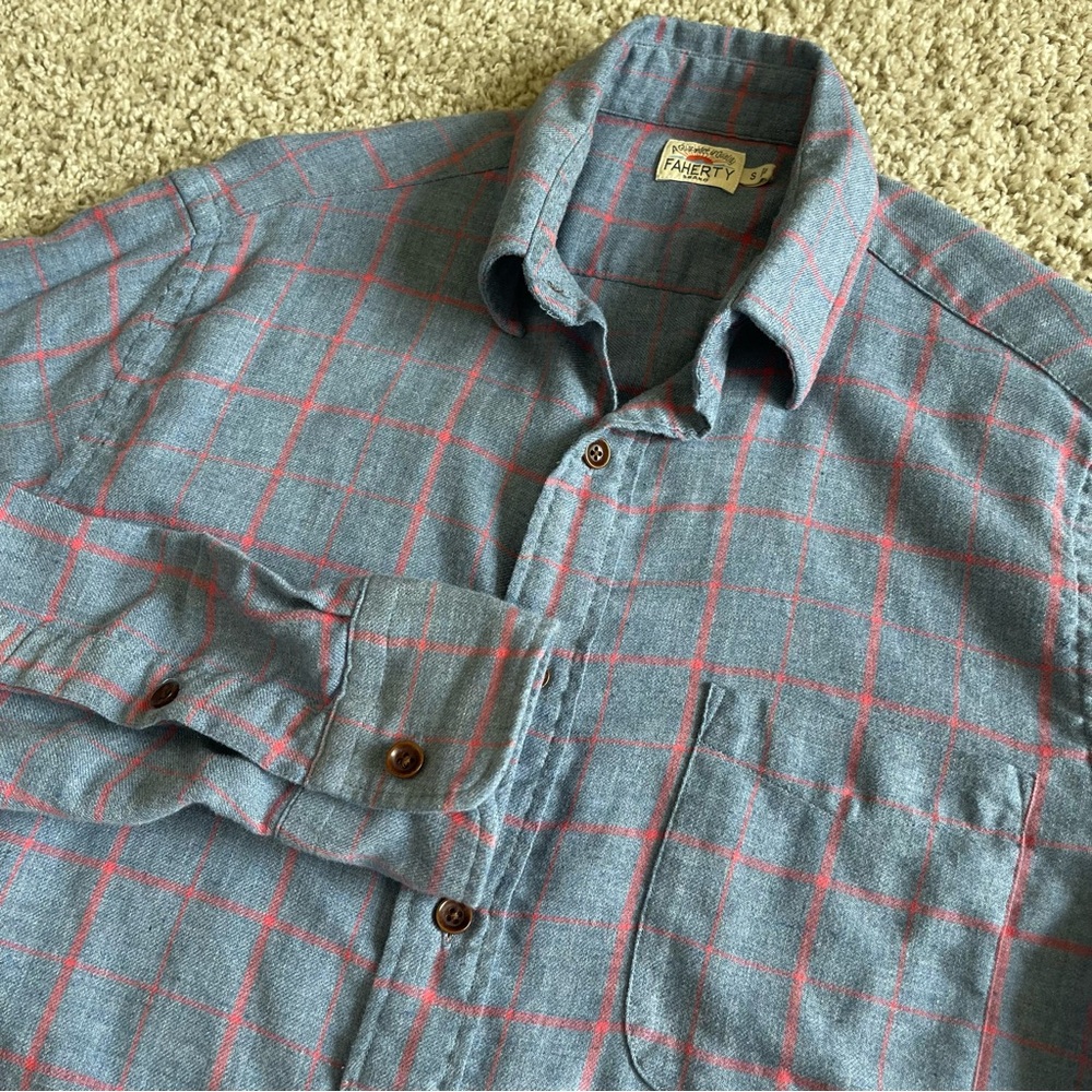 Faherty Button Down Long Sleeve Checkered Shirt - image 1